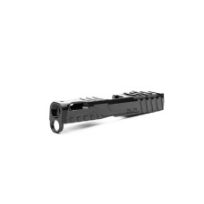 SLR Rifleworks, Mod 1 Ported Stripped Slide, Fits Gen 5 Glock 19 Pistol  - Black Melonite