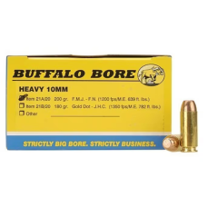 Buffalo Bore, 10mm Auto Ammo, 200 Grain Full Metal Jacket, Box of 20