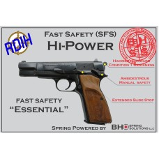 BH Spring Solutions, Fast Safety (SFS v2.0) “Essential” for Hi-Power, Fits FN/Browning Hi-Power Pistols