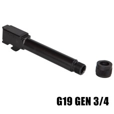 Glock, Factory 9mm Threaded Barrel, Gen 3/4, Fits Glock 19 Pistol