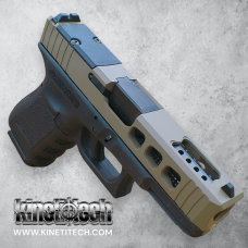 Kineti-Tech, Slide Top Ported FDE Ported Barrel Complete With RMR Cut, Fits Glock 17 Gen 3 Pistol