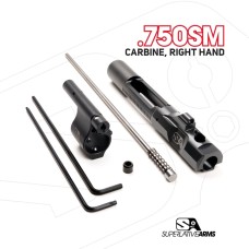 Superlative Arms, Piston System, .750” Solid, Set Screw Gas Block, Right Hand, Dark DLC Carrier, Carbine Length, Fits AR-15 Rifle