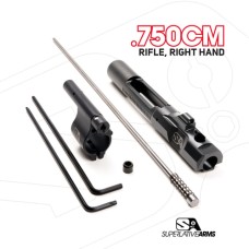 Superlative Arms, Piston System, .750” Clamp On Gas Block, Right Hand, Dark DLC Carrier, Rifle Length, No Bolt Assembly, Fits AR-15 Rifle