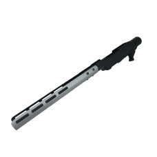 Taccom, ULW Chassis, Black Chassis w/Silver Handguard, w/Buffer Tube Adapter, Fits Ruger 10/22 Rifle