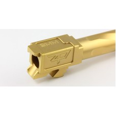 Zaffiri Precision, Barrel – TiN (Gold) – Flush and Crown, Gen 5, Fits Glock 17 Gen 5 Pistol