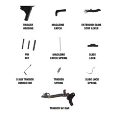 Glock, Lower Parts Kit, .40 S&W, Gen 3, Fits Glock 22 Pistol