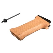 Surplus, Hungarian Wood Pistol Grip, w/ Pistol Grip Screw & Nut Set, Fits AK Pattern Rifle