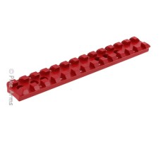 Pike Arms, 10/22 Picatinny Scope Rail, Extended Reversible 3/8" Height, RED, Fits 10/22 Ruger Factory Receivers