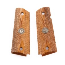 Wilson Combat, Grips, Fits Full-Size 1911 - Double Diamond, French Walnut, Beveled Bottom