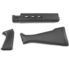 DS Arms, Metric Furniture Set - Black - Handguard, Pistol Grip & Humpback Stock, Fits FN FAL SA58 Rifle