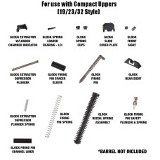 Glock, Factory Compact Upper Parts Kit, 9mm - 19/23/32 - Fits Glock Pistols